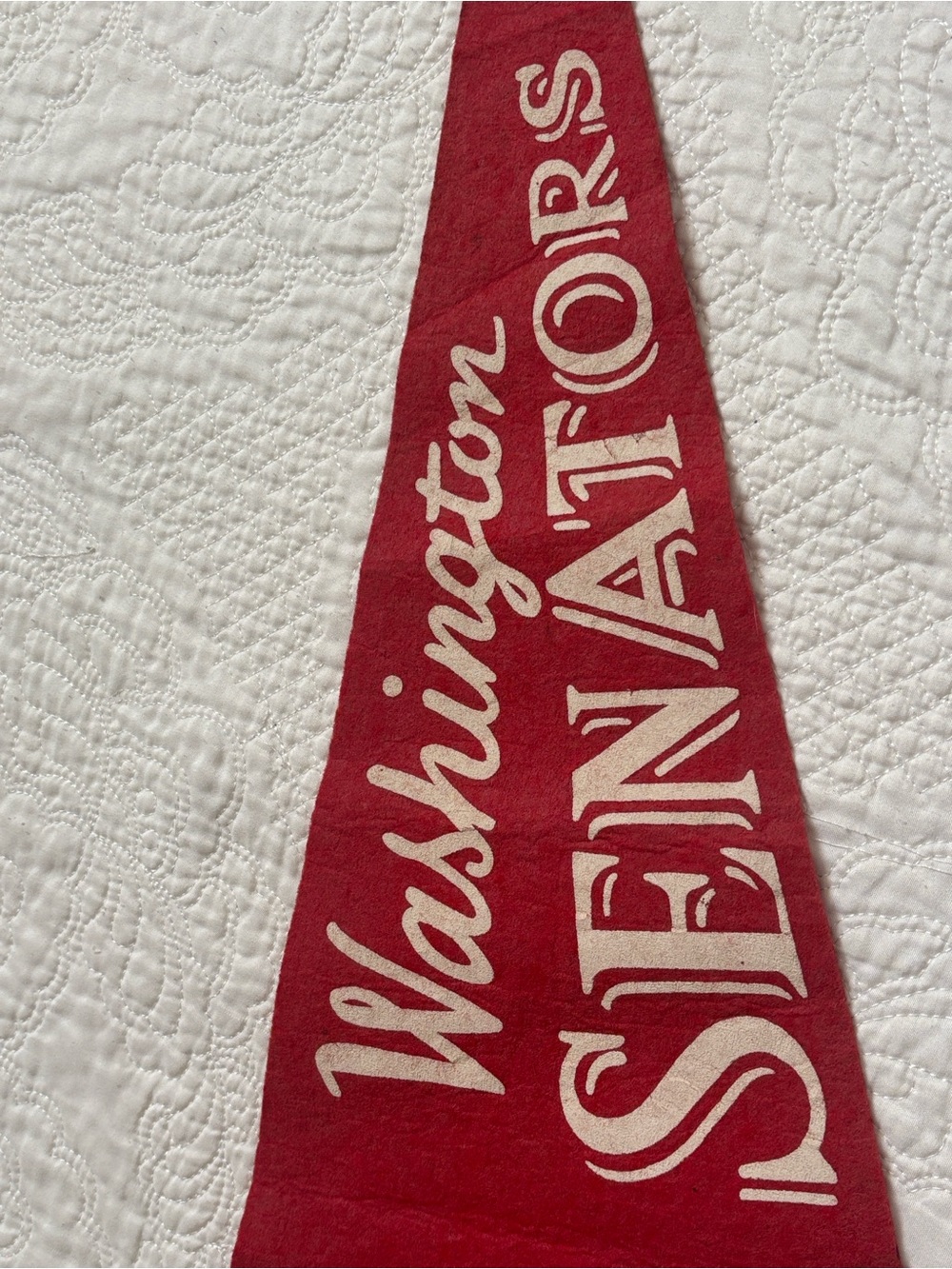 Vintage Washington Senators baseball souvenir red felt pennant capital graphics - Picture 5 of 11